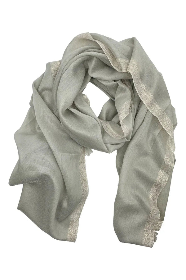 Valerie Shimmer Scarf Light Grey 
