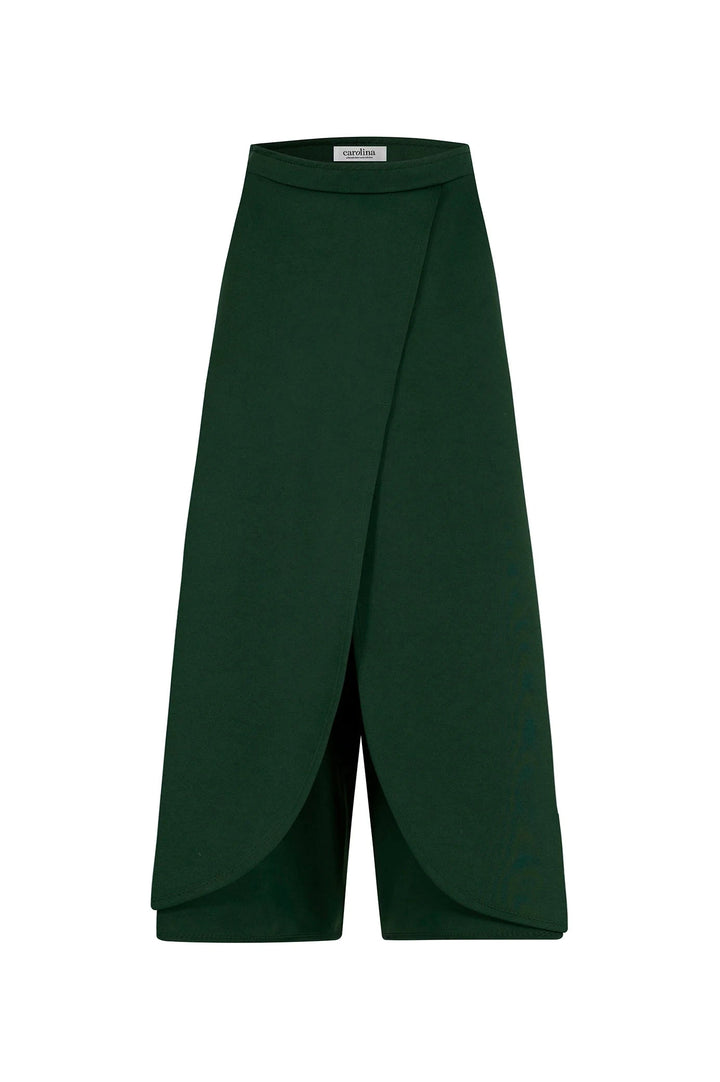 Claudette Wide Leg Pants Forest Green Pants