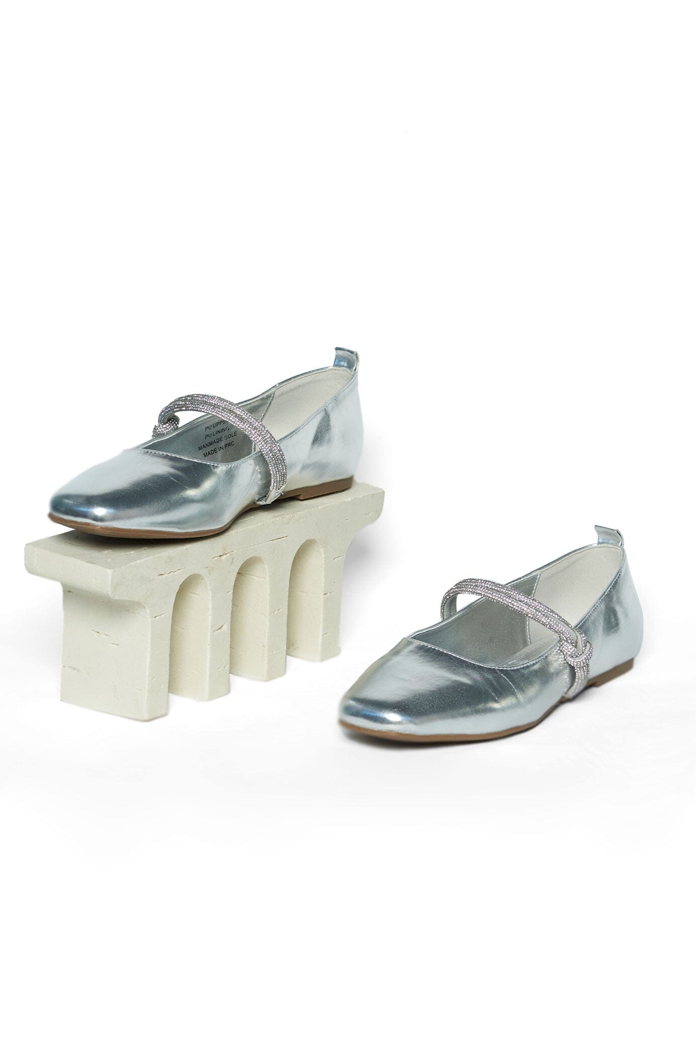 Elara Ballet Flats Silver Carolina