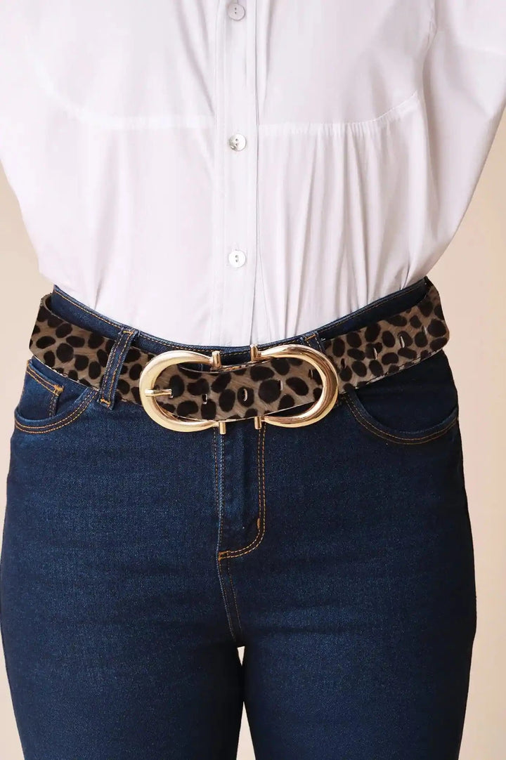 Ivy Double Buckle Belt Giraffe Belts