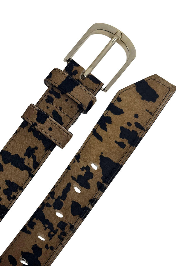 Jeans Belt Tan & Black Cowhide Belts