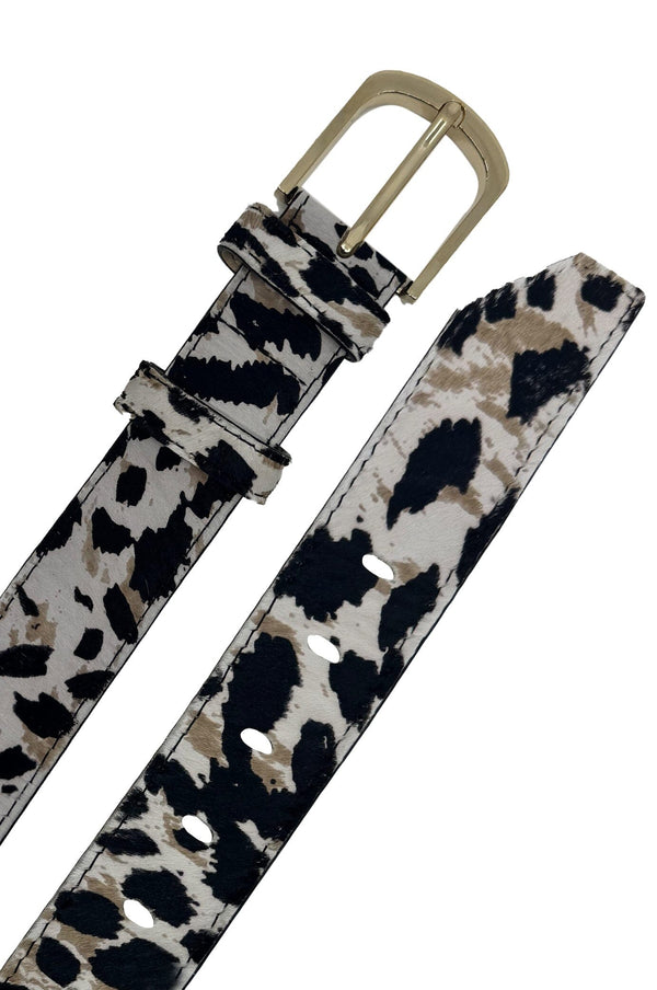 Jeans Belt Black and White Print Belts