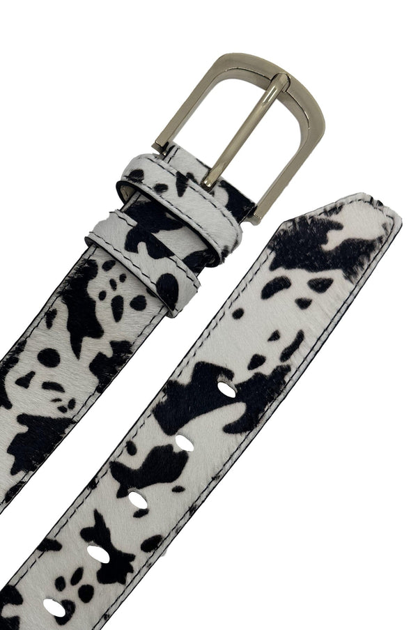 Jeans belt Natural & Black Cowhide Belts