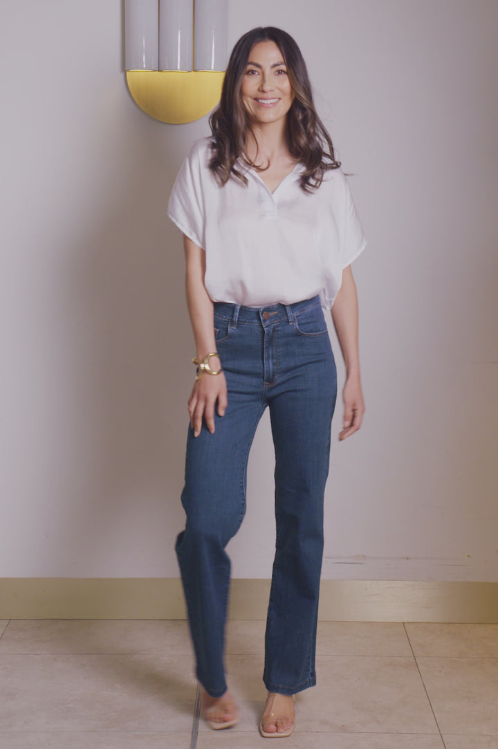 Amelia Straight Leg Jeans Classic Blue product video from Carolina