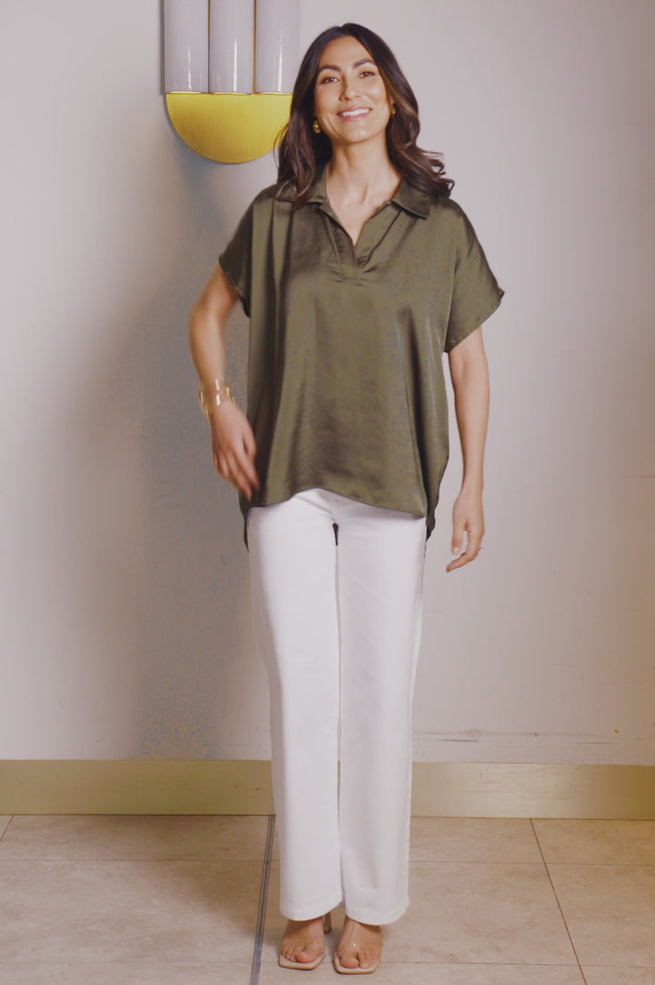 Amelia Straight Leg Jeans White product video from Carolina