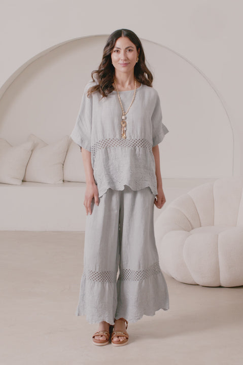 Milania Linen Set Light Grey product video by Carolina