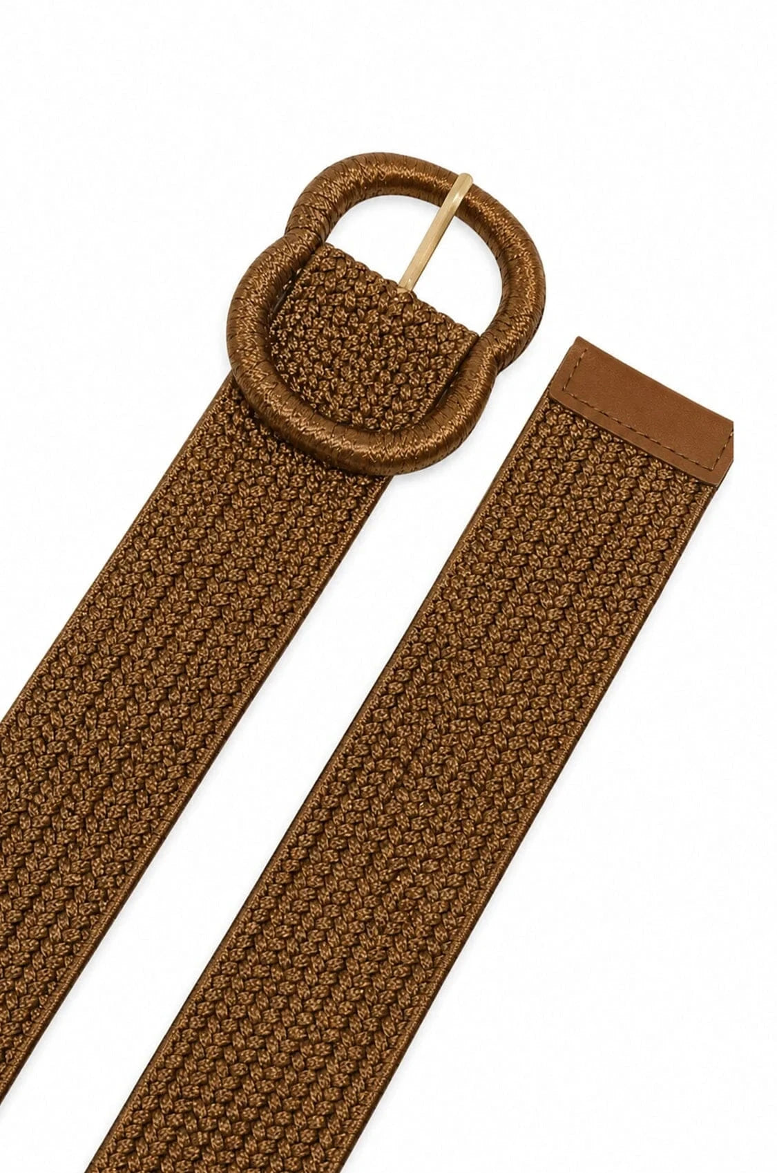 Tara Woven Elastic Belt Rust | Women's Woven Belts – Carolina