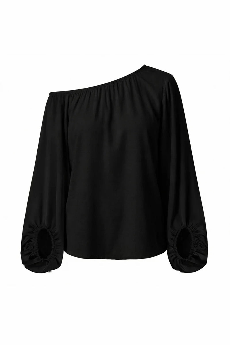 Sienna Round Neck Top Black Tops