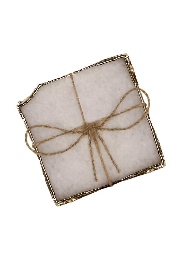 White Quartz Coasters Decor