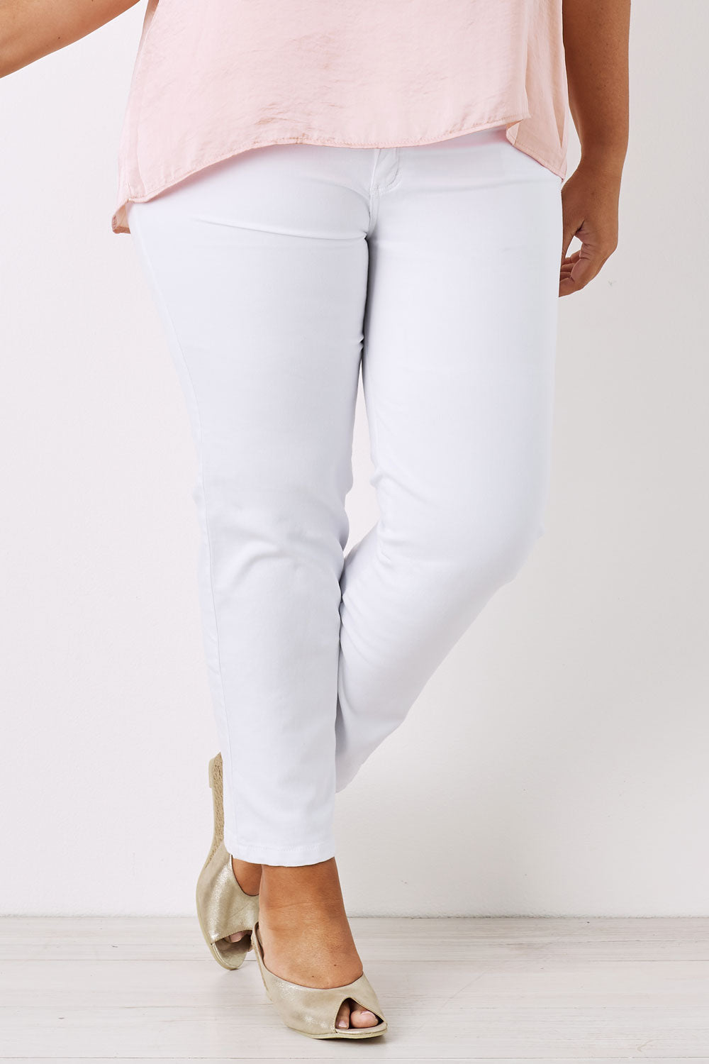 Angela Straight Jeans White Pants