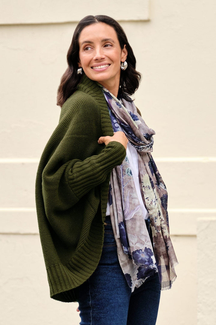 Leanne Cardigan Olive Knitwear