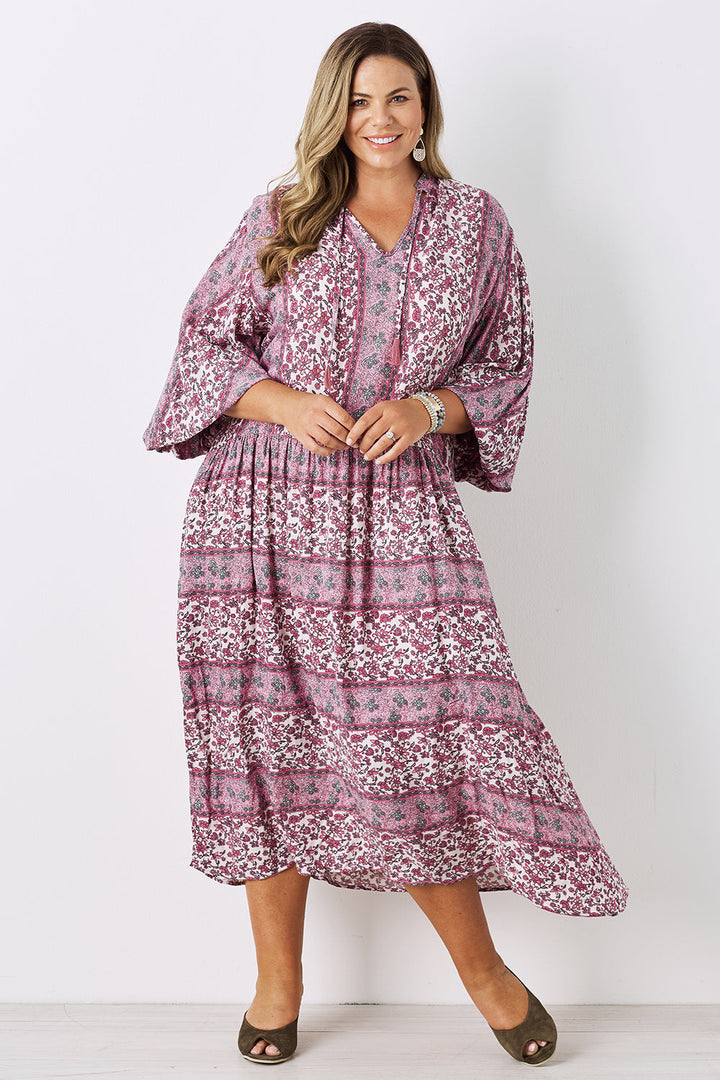 Shayla Long Sleeve Dress Blush Dress