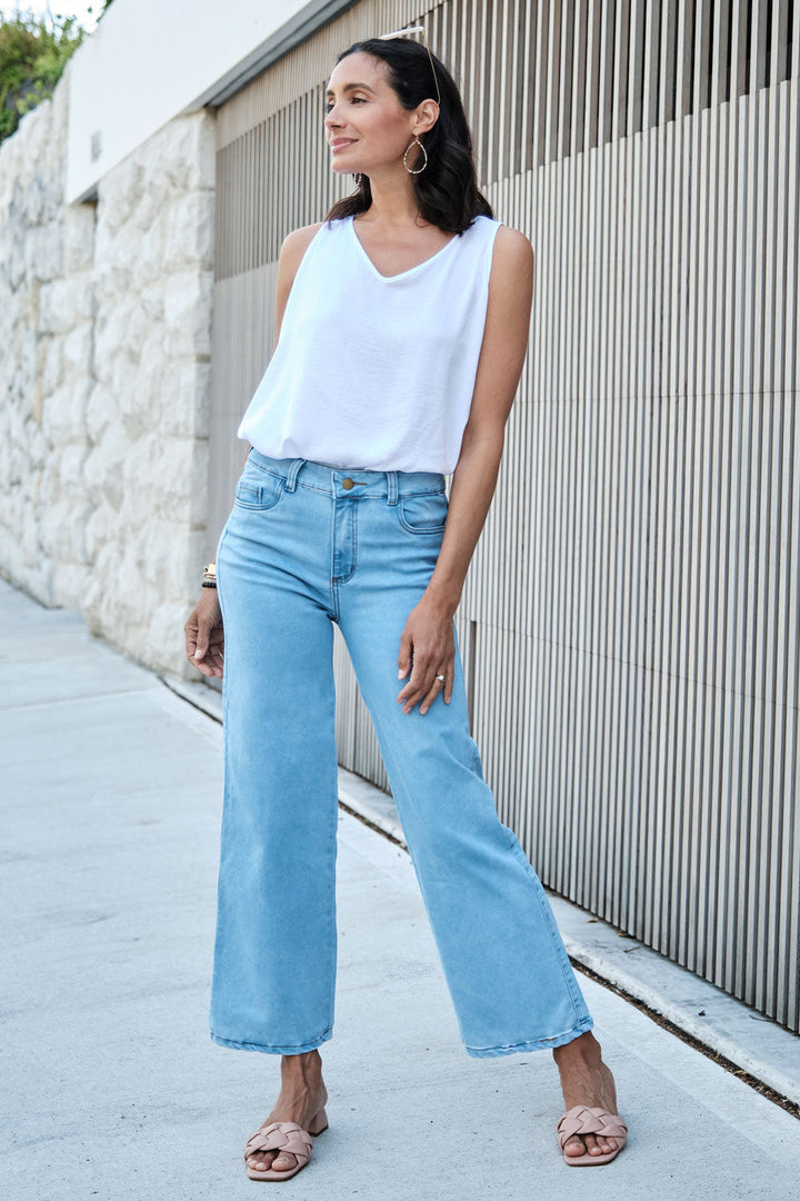 Zoe Sleeveless Top White Tops