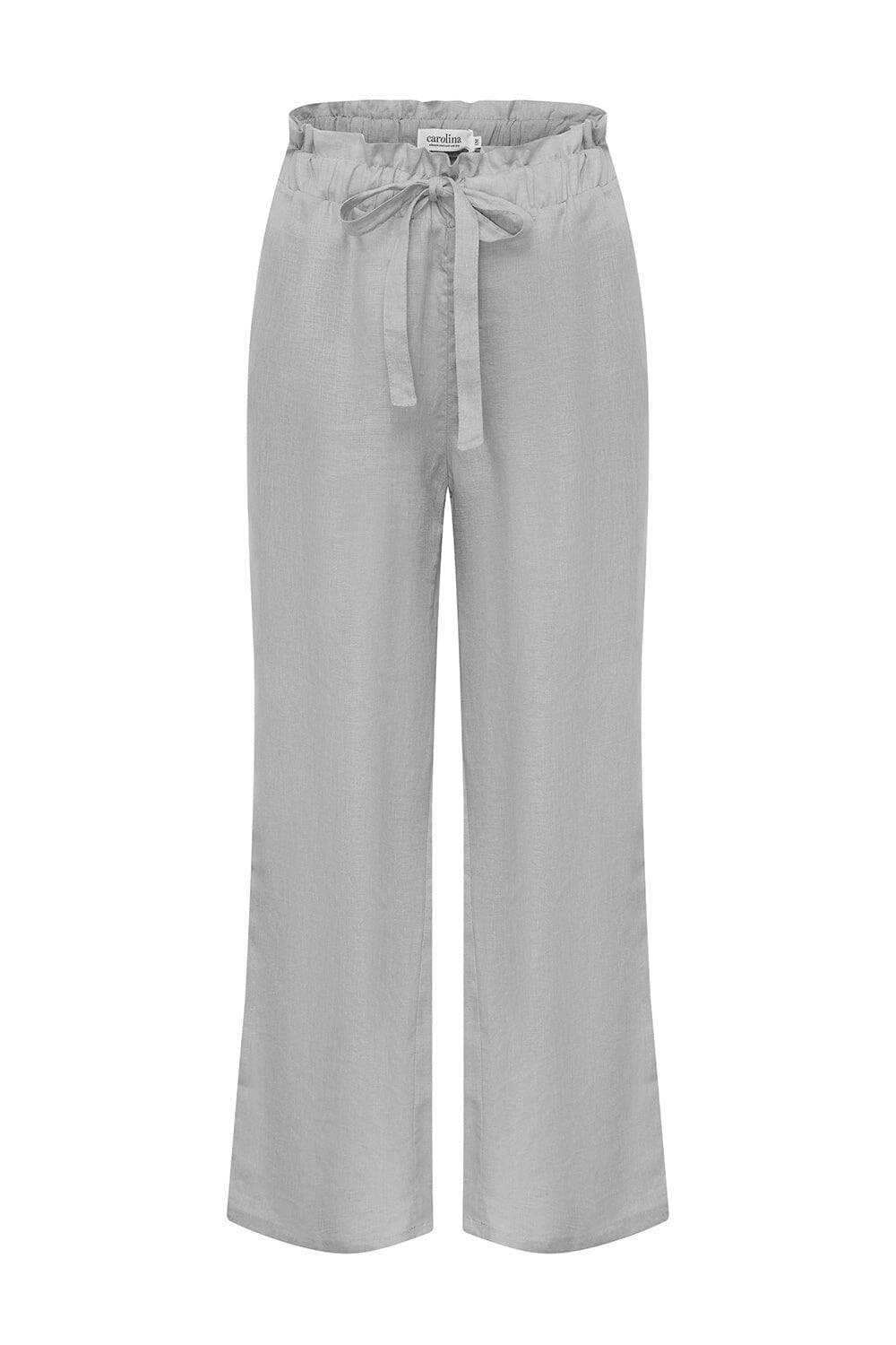 Carlotta Pure Italian Linen Pants Light Grey Pants