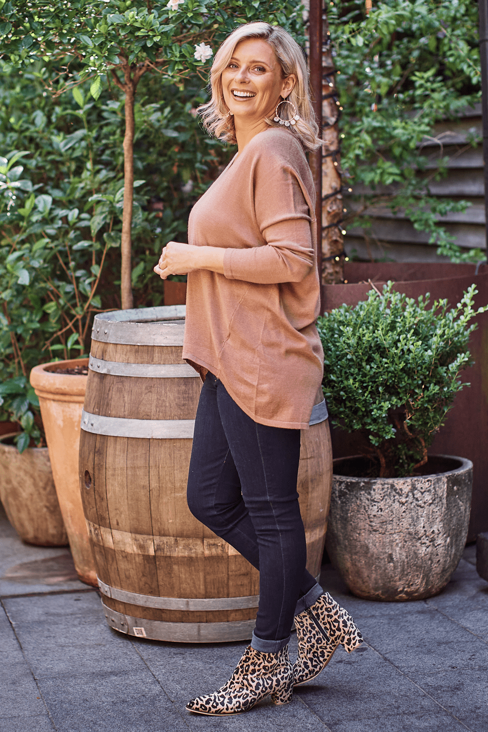 Camel hot sale knit jumper