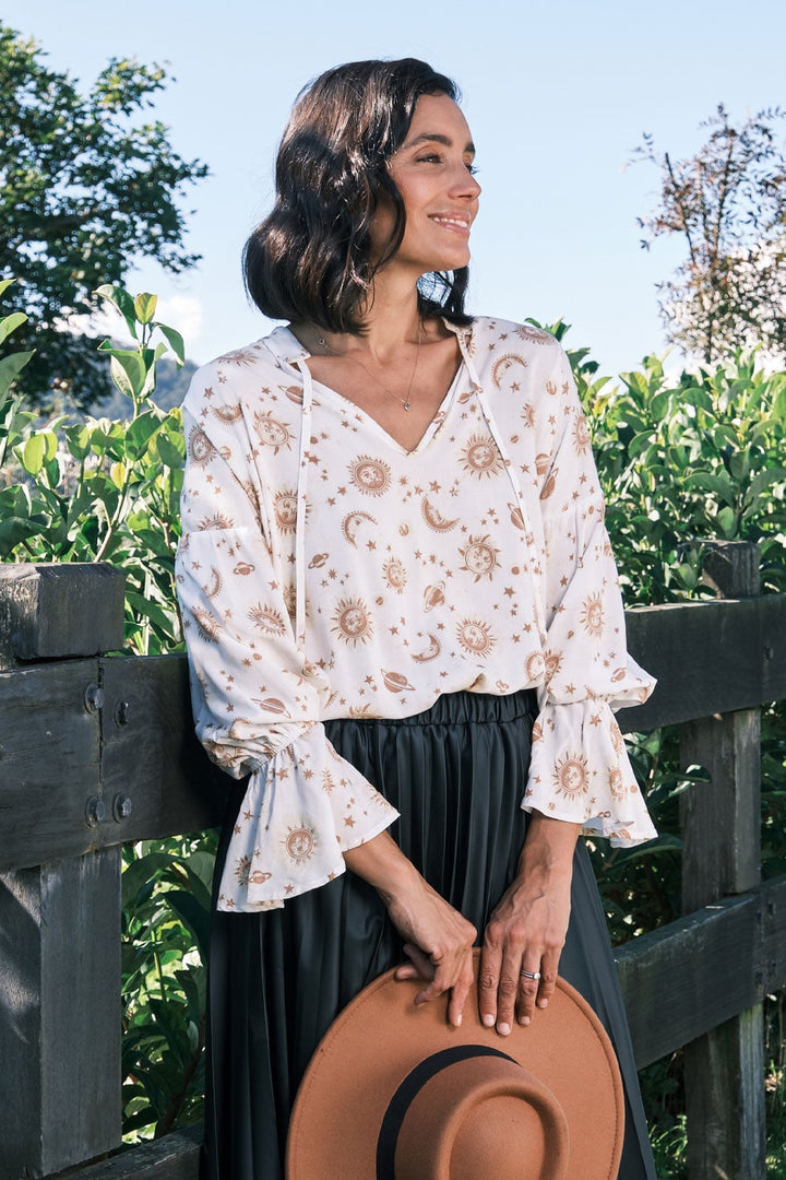 Celeste Long Sleeve Top White Tops