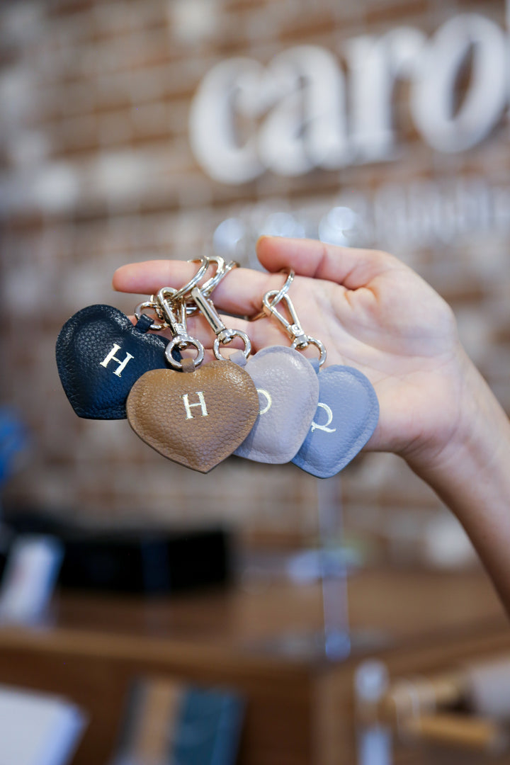 Heart Leather Keyring 