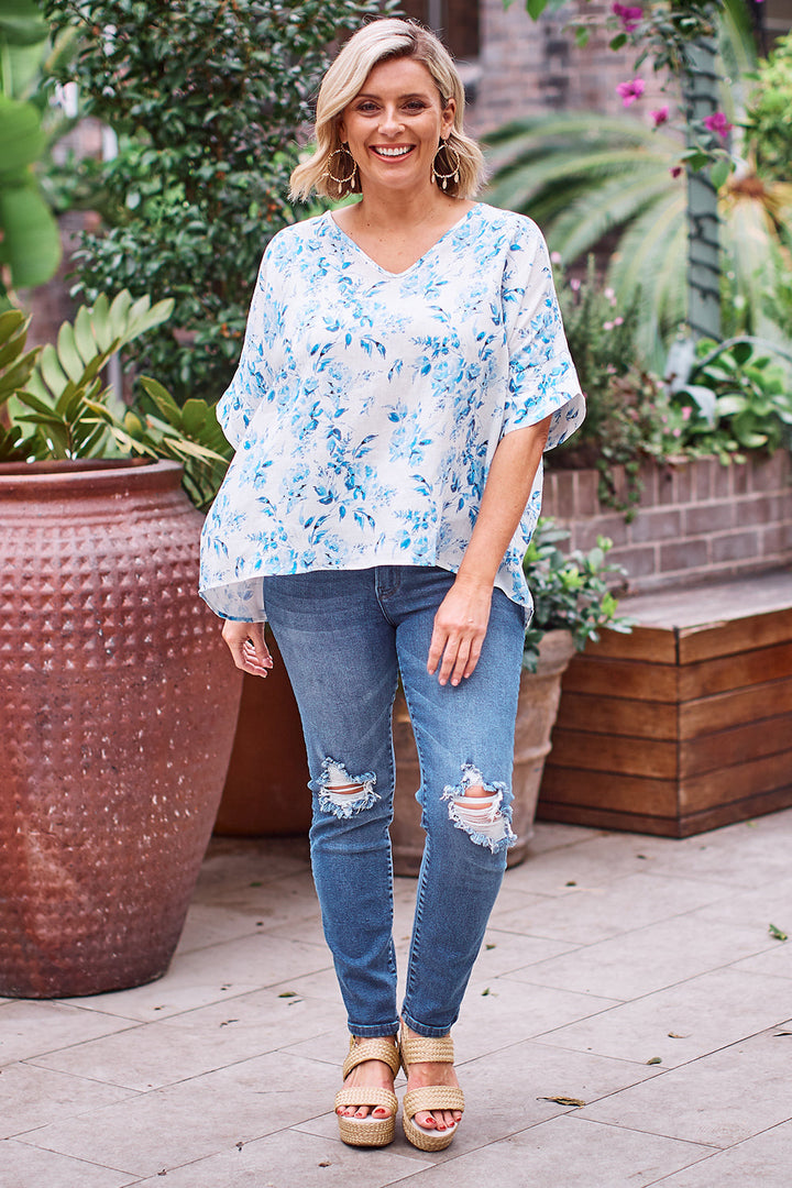 Lani Pure Linen Top Tops