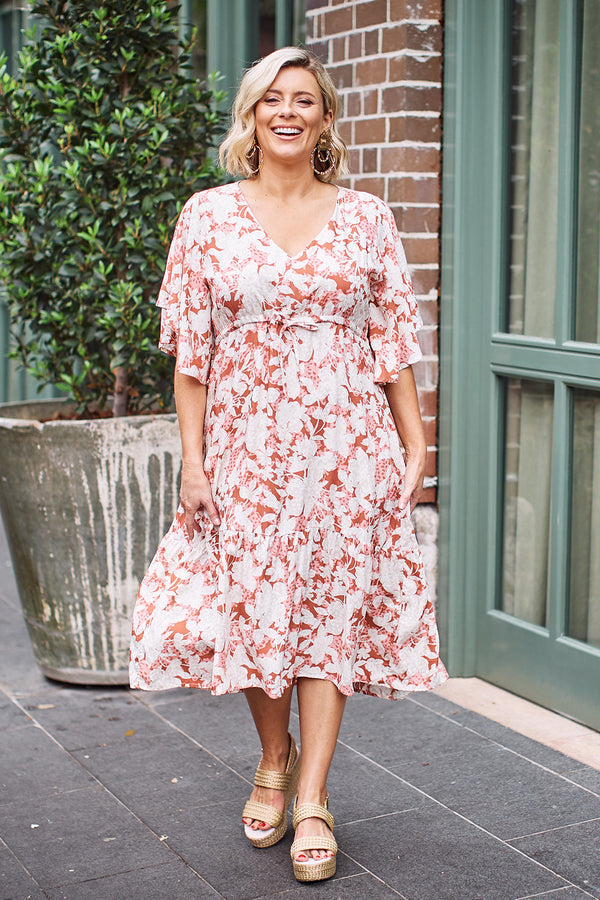 Shannon Floral Print Dress Rose Dress