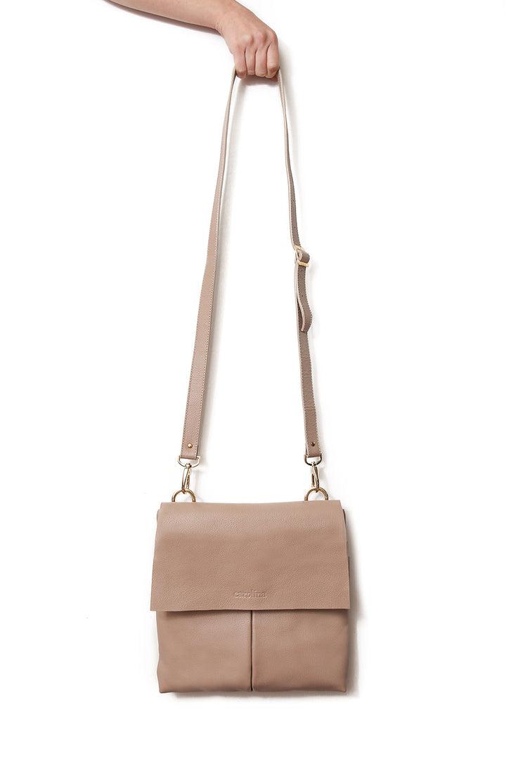 Barcelona Leather Handbag Nude SL Leather