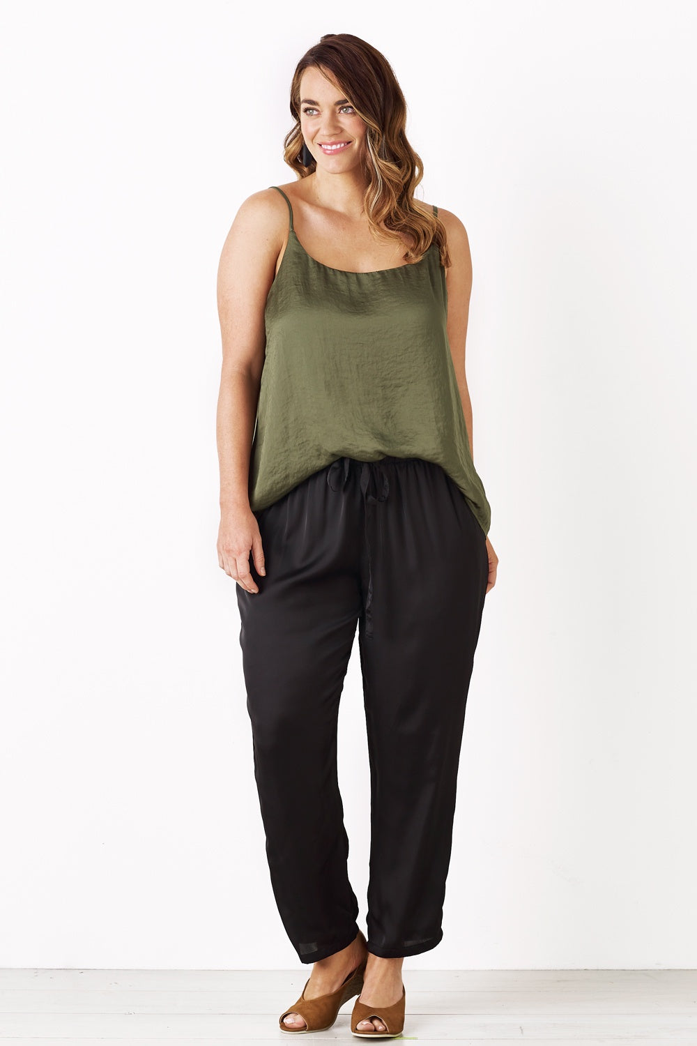 Ana Camisole Top Olive-Pre Order Tops