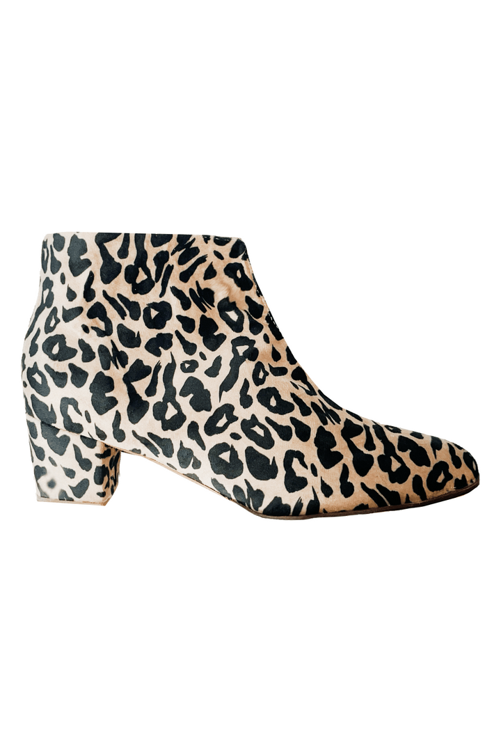 Black and animal print boots online